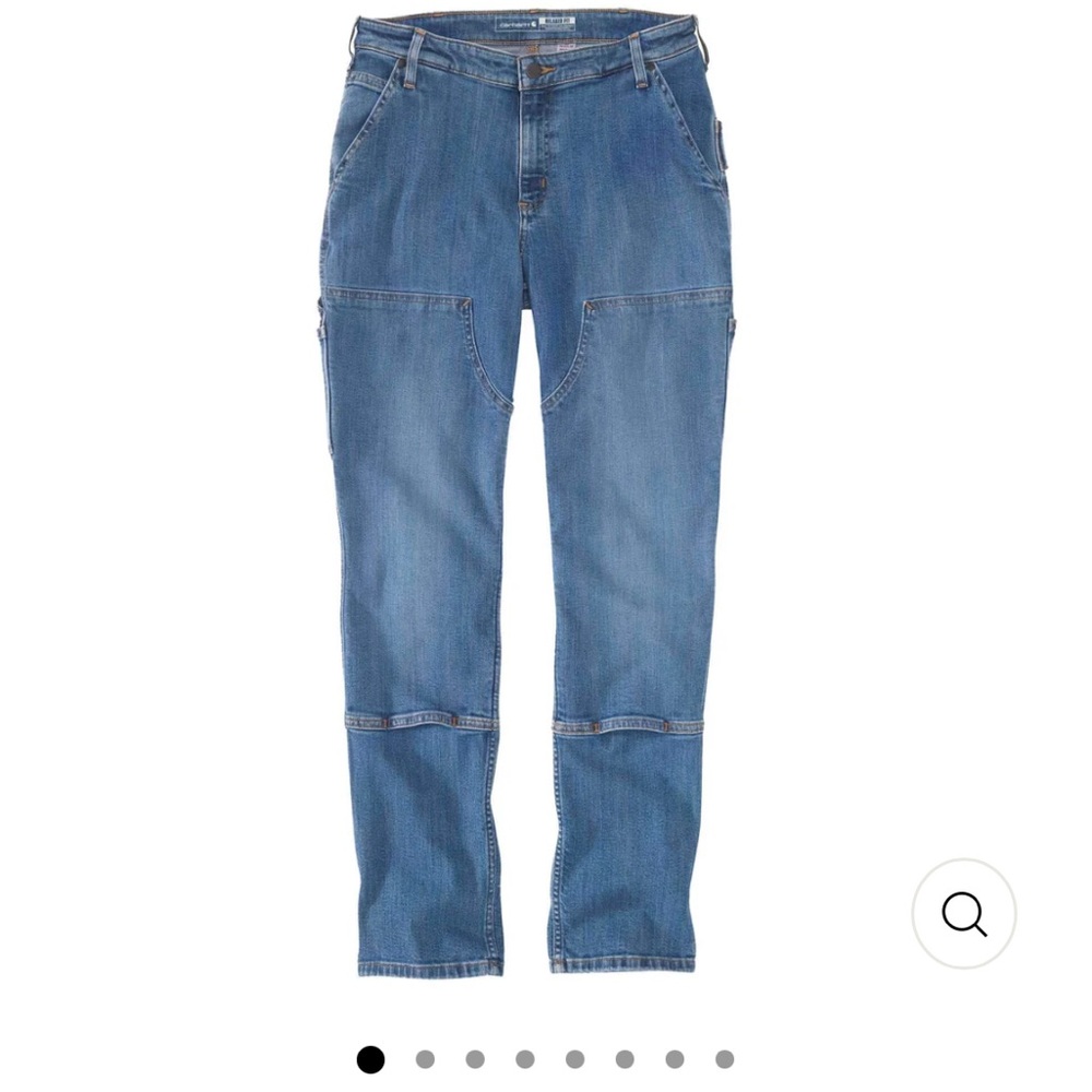 Carhartt Women’s Rugged Flex Relaxed Fit Double Front Jeans Size 12 Short NWT - Picture 2 of 12